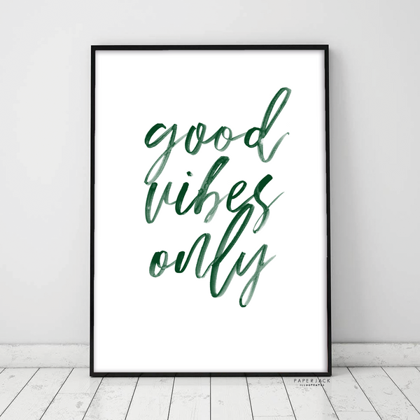 Good vibes only wall art bundle - set of 3