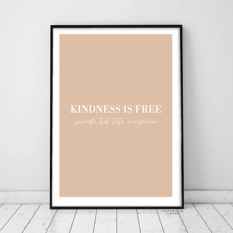 Kindness Quote Print - Tropical Greenland