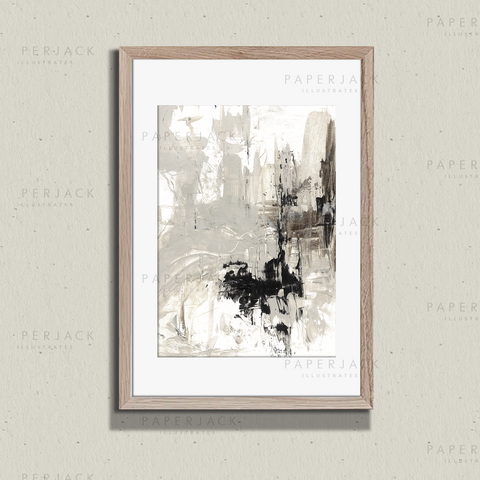 Beige Abstract Art Poster