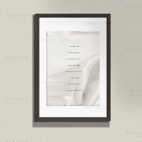 Marble Style Quote Art Poster