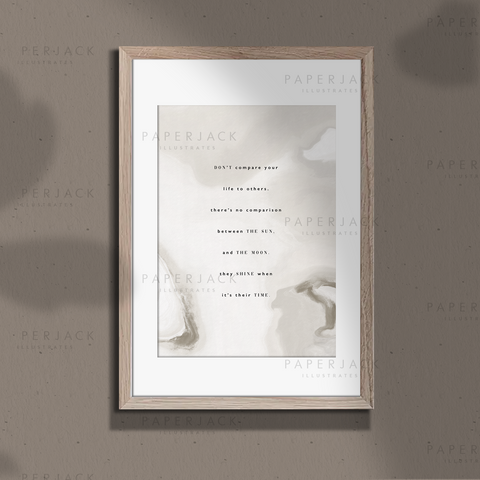 Marble quote wall art poster