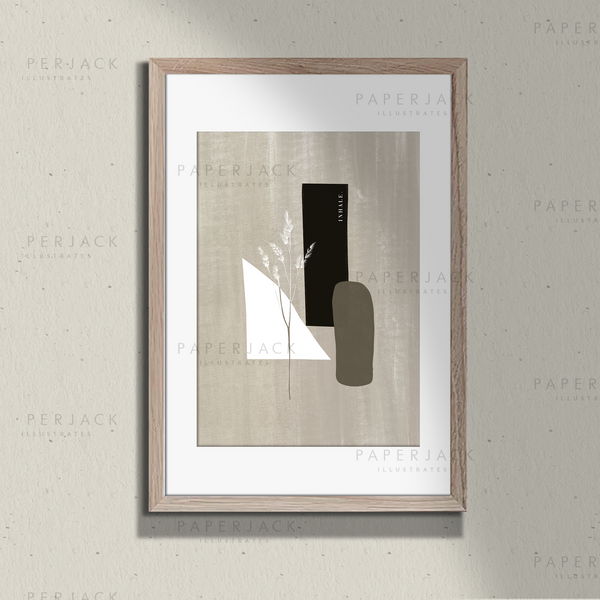 Inhale abstract wall art poster