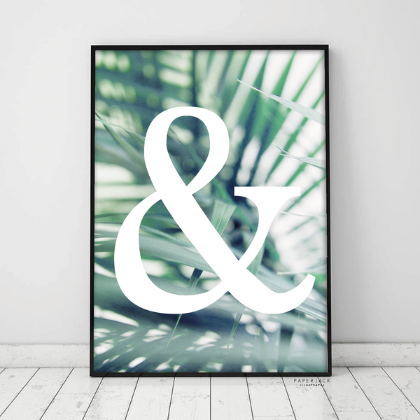 Green Letter Print - Tropical Greenland