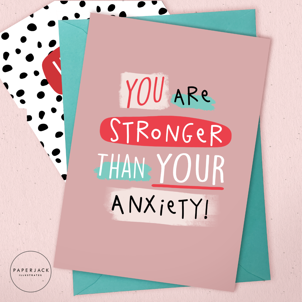 You are stronger than your anxiety - greeting card