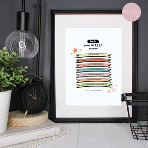 Personalised 'you are the best' Print